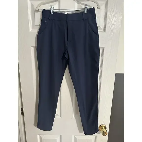 Peter Millar Women’s Navy Blue Surge Performance Ankle Pants Size 0 Golf NWT - Picture 2 of 5